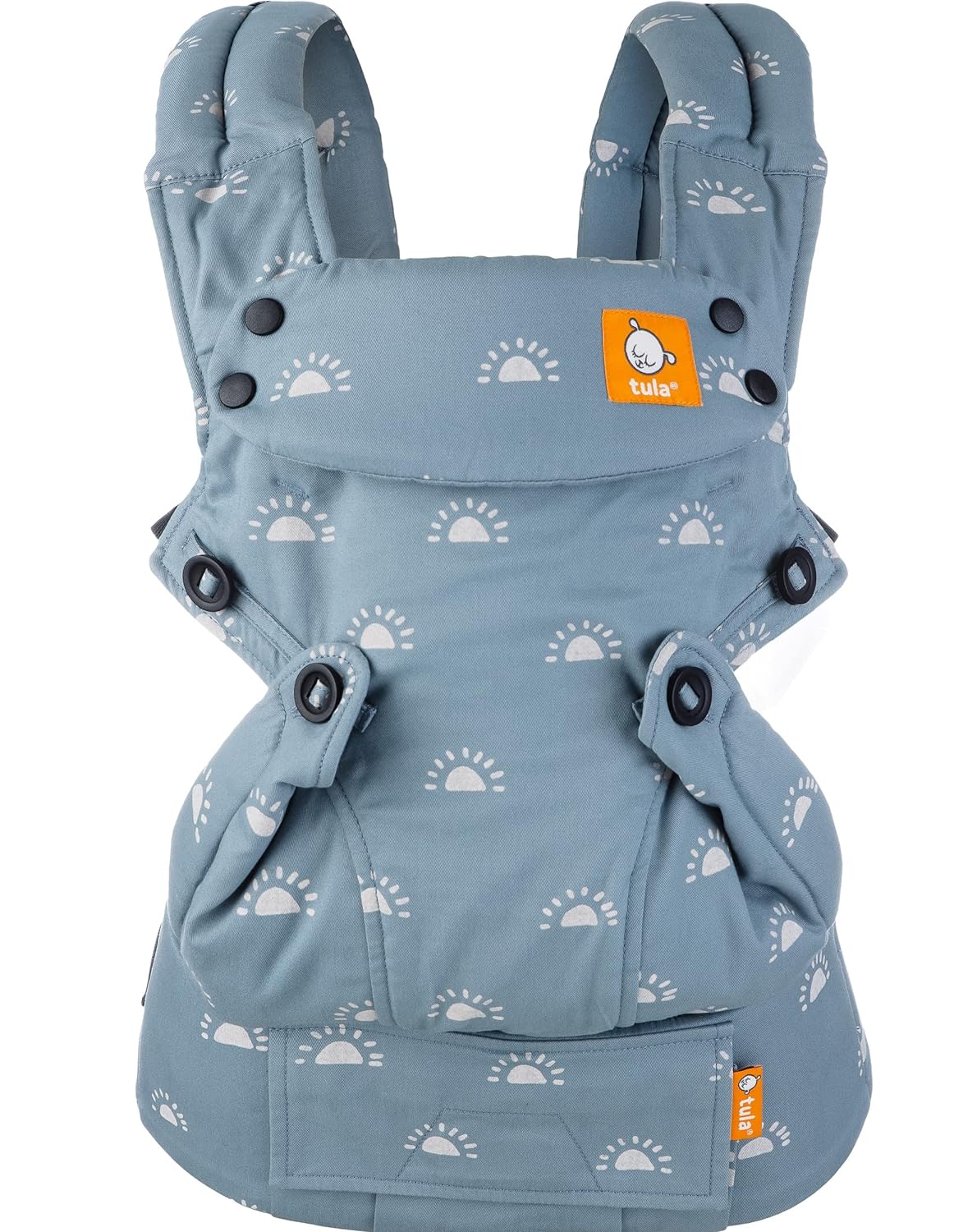 Parent carrying a happy baby in a Tula Baby Carrier, showcasing ergonomic design and secure fit for comfort and bonding